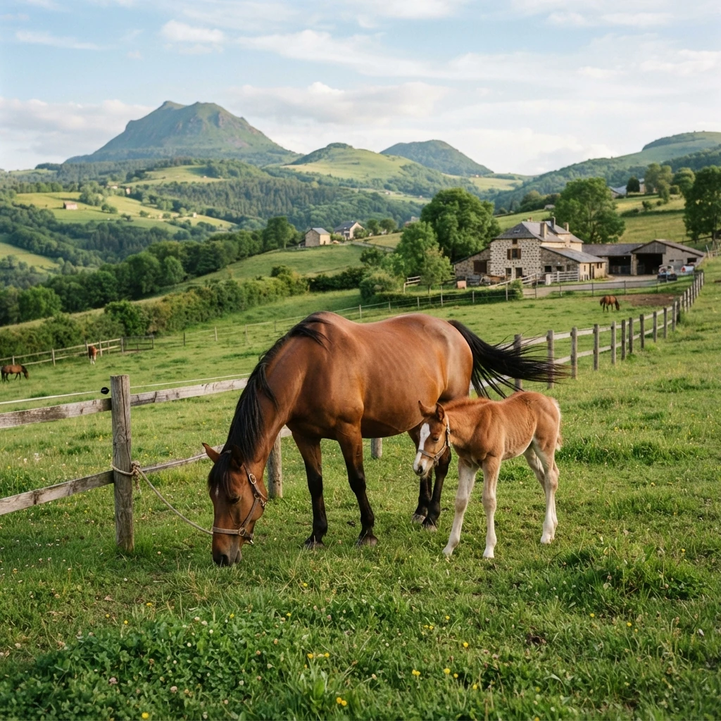 Élevage de chevaux au La voix du cheval, Allègre